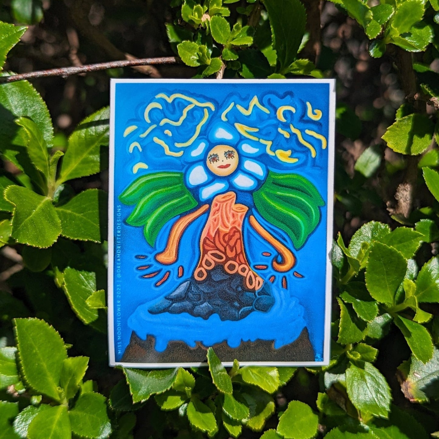 Miss Moonflower Sticker