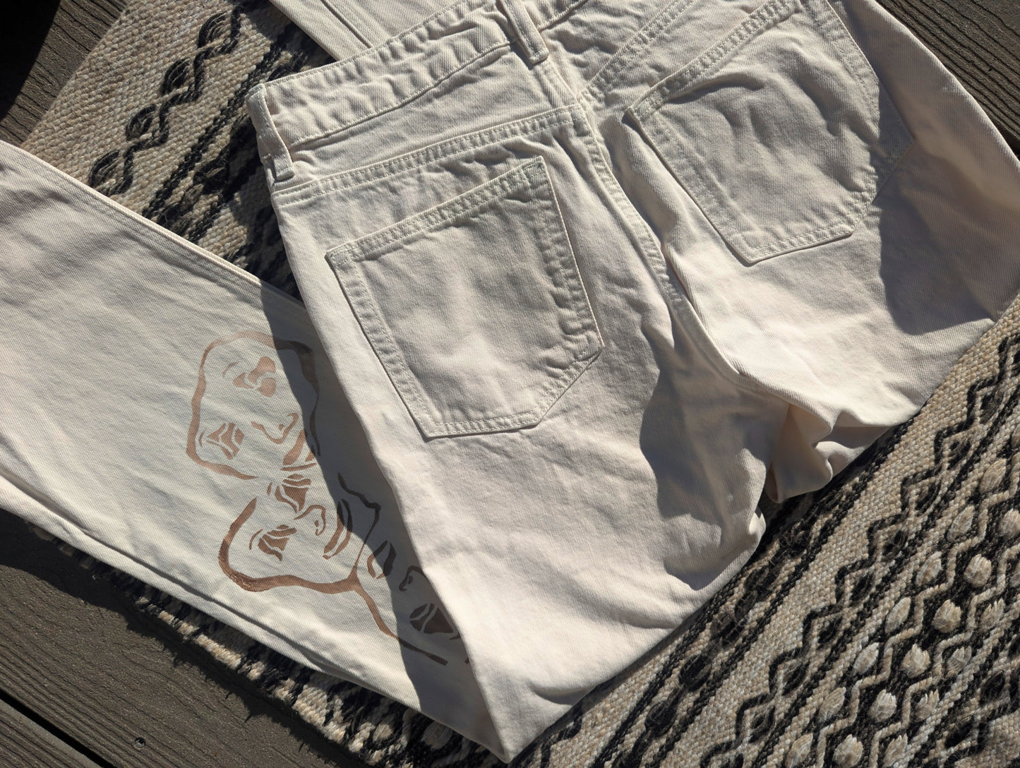 Faces White With Neutrals Pants - Size 6